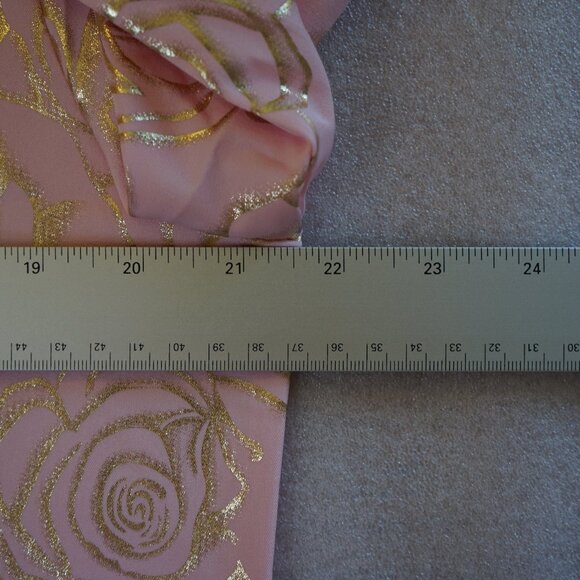 New! ZEROYAA Men's Medium Pink Floral Button-Down Shirt (Gold Rose) - Picture 5 of 7